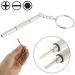 3 in 1 Professional Mini Screwdriver Repair Tool with Keychain for Watch / Mobile Phone / Camera / Glasses (Slotted + Phillips + Allen)