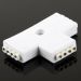 4 Pin 3 Way T Shape Female Connector for RGB LED Flexible Strip