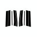 For 2003-2014 Volvo XC90 10pcs /Set Universal B-pillar Decorative Sticker for Left and Right Drive(Black)