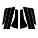 For 2014-2018 Honda Fit 8pcs /Set Universal B-Pillar Decoration Stickers For Left And Right Driving(Black)